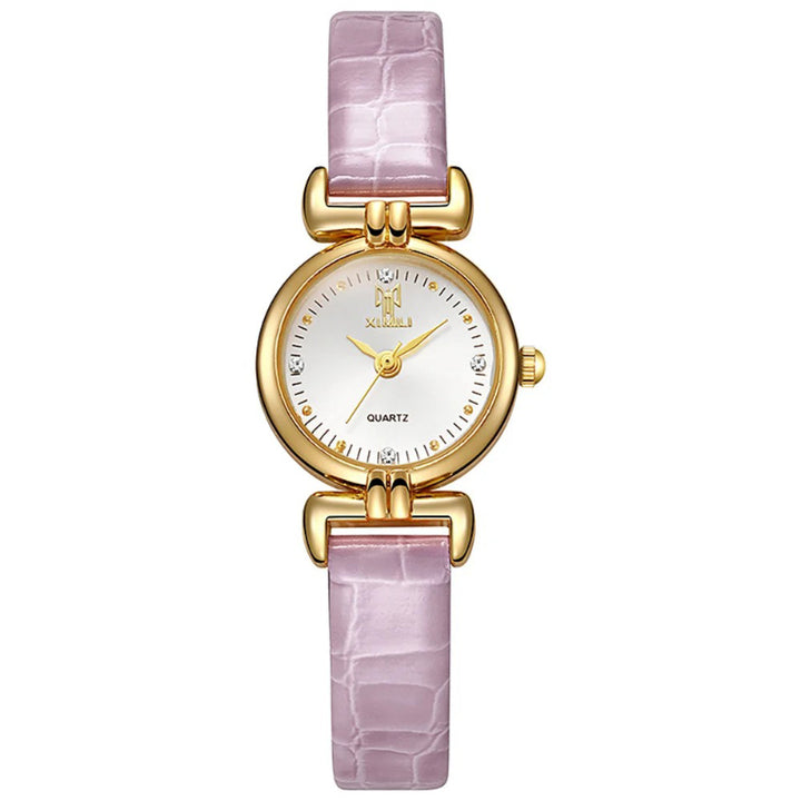 Slender Elegance Women's Genuine Leather Quartz Watch