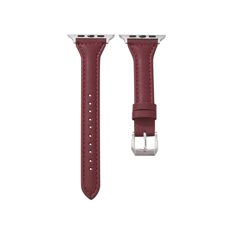 Sleek Leather Wristband for Apple Watch - Slim Design