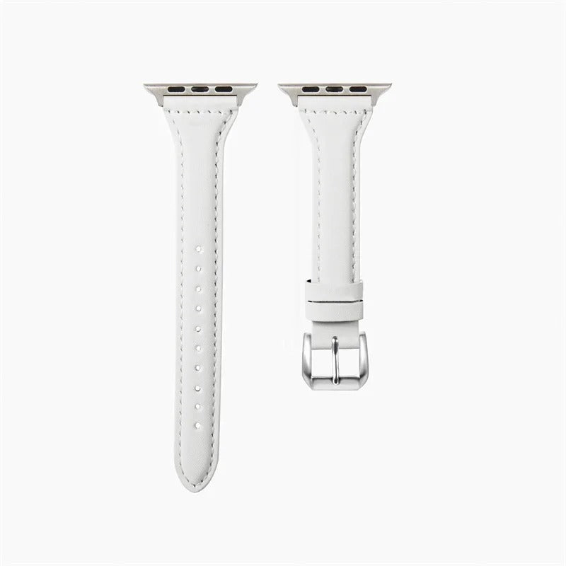 Sleek Leather Wristband for Apple Watch - Slim Design