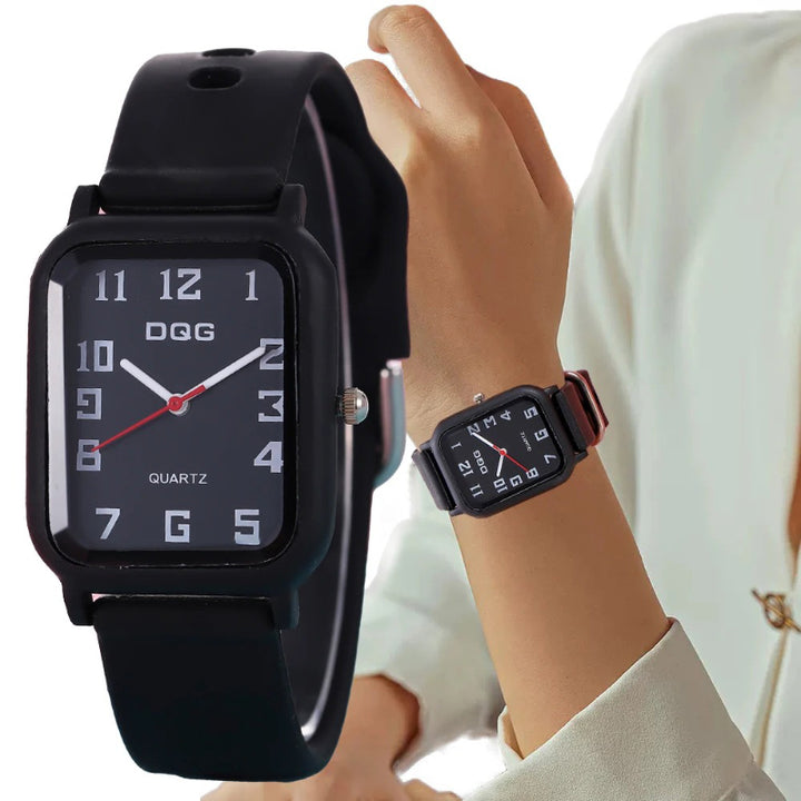 Casual Minimalist Silicone Strap Quartz Watch for Daily Wear