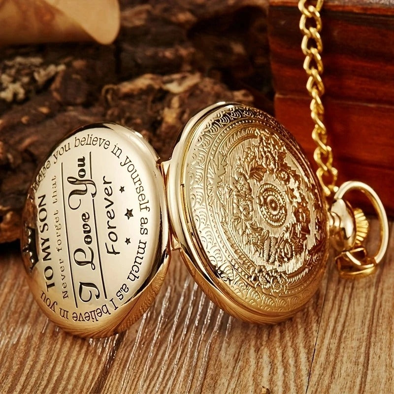 Sentimental Quartz Pocket Watches Keepsake for Son