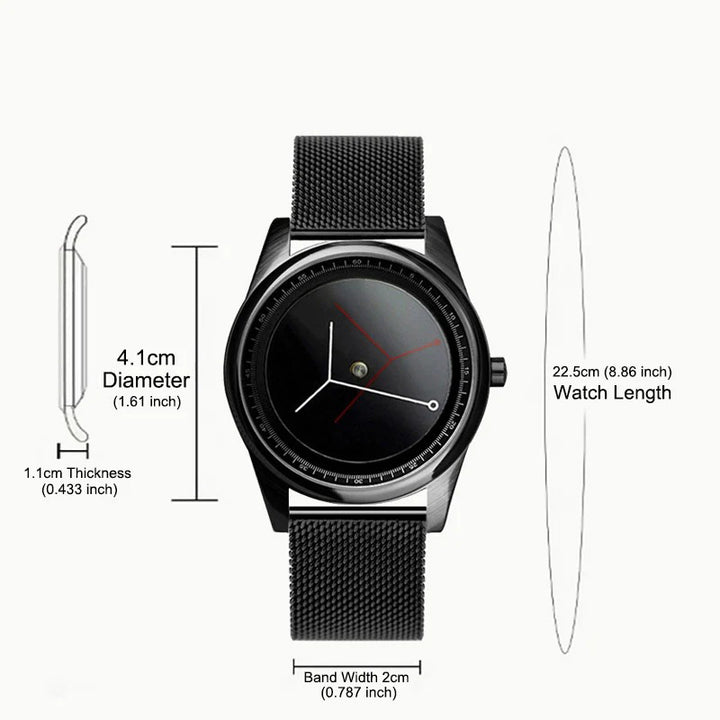 Stainless Steel Creative Design For Men and Women Wristwatch