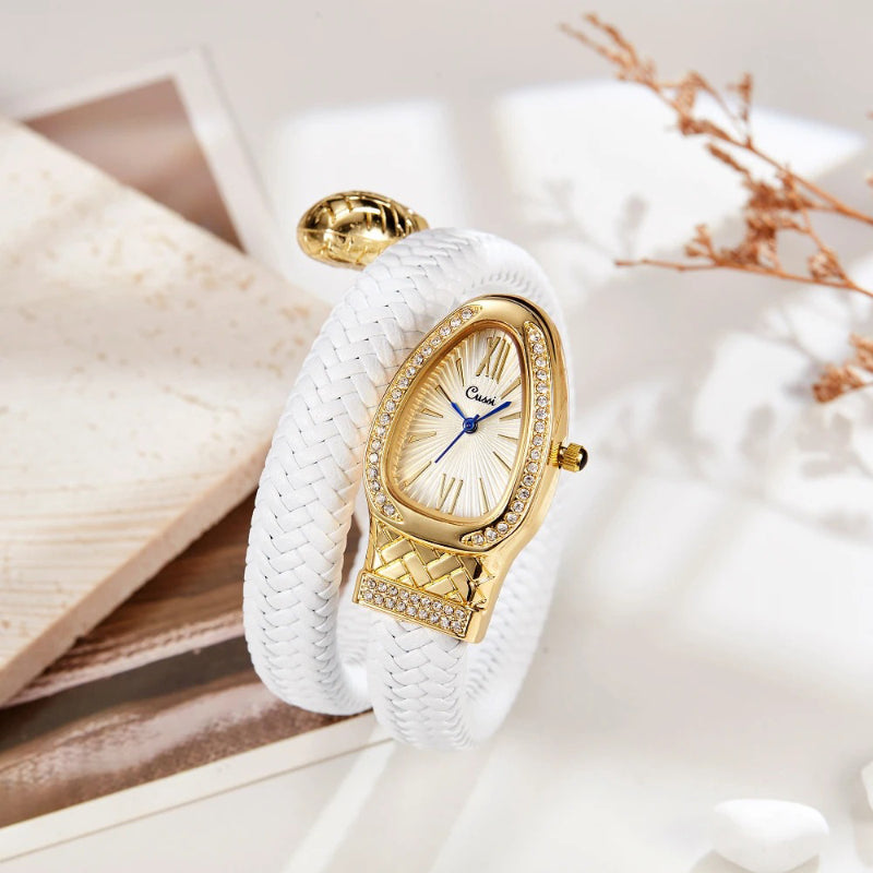 Wrapped In Style Snake-Inspired Women's Quartz Timepiece