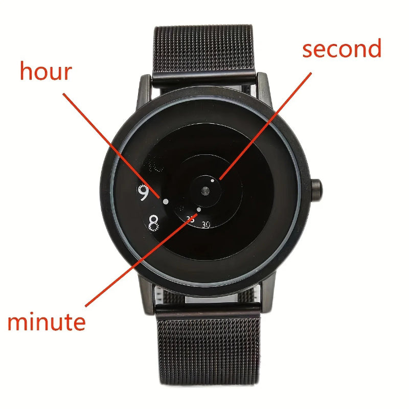 Innovative Trendy Quartz Watch with Pointless Style Design