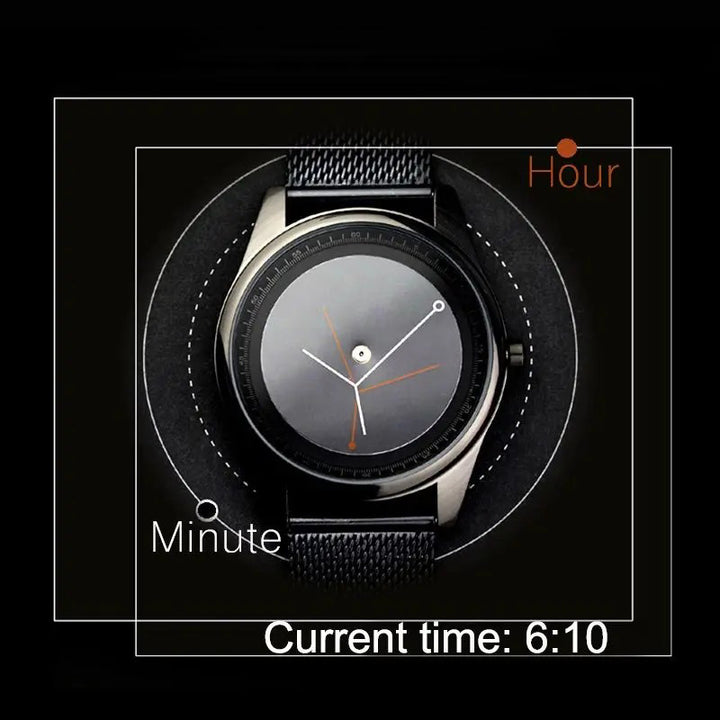 Stainless Steel Creative Design For Men and Women Wristwatch