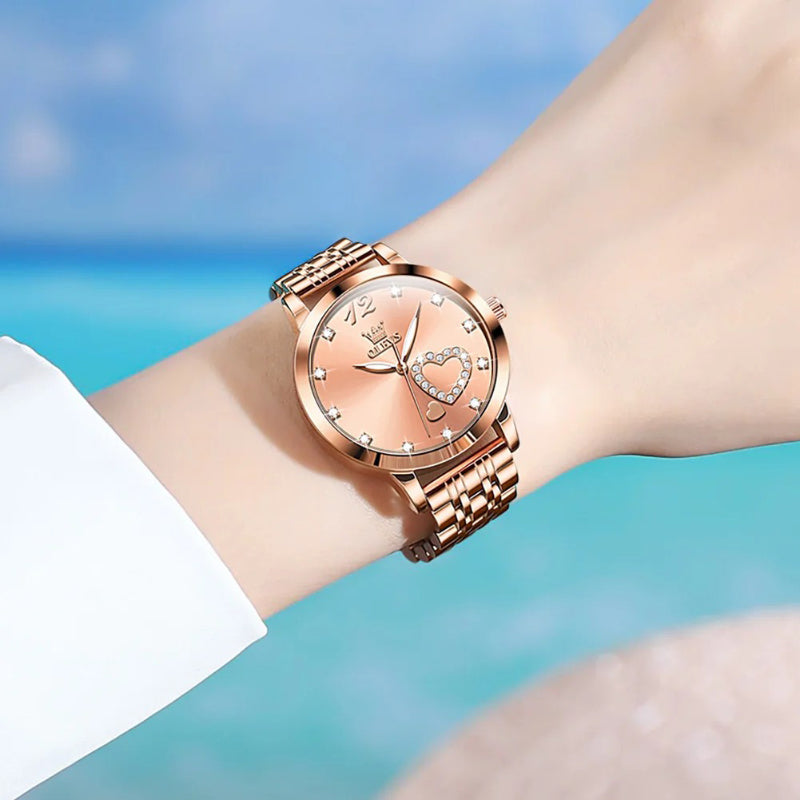 Romantic Love Dial Women's Quartz Wrist Watches