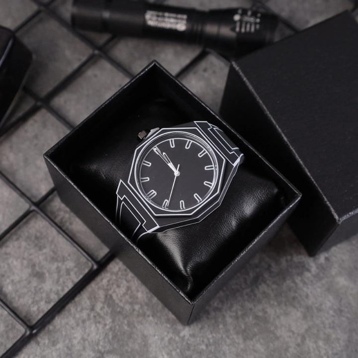 Creative Sketch Watch Sports Fashion Quartz Black and White Series