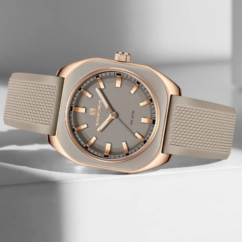 Futuristic Flair Geometric Silicone Quartz Watch for Women