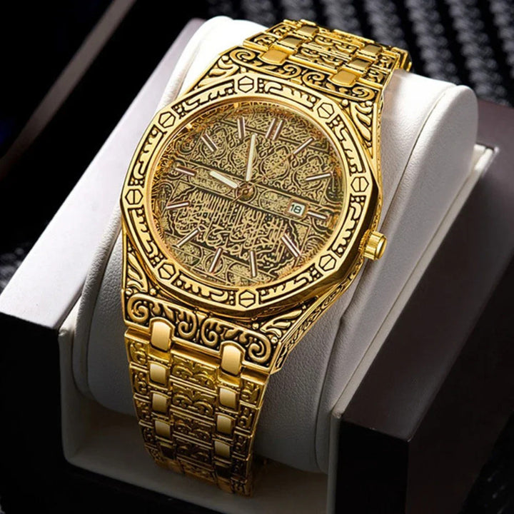 Luxury Arabic Calligraphy Design Stainless Steel Men's Watch