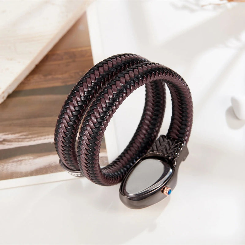 Wrapped In Style Snake-Inspired Women's Quartz Timepiece