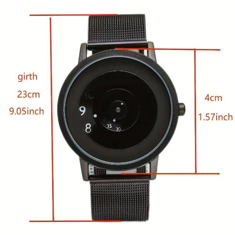 Innovative Trendy Quartz Watch with Pointless Style Design