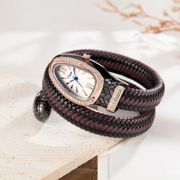 Wrapped In Style Snake-Inspired Women's Quartz Timepiece