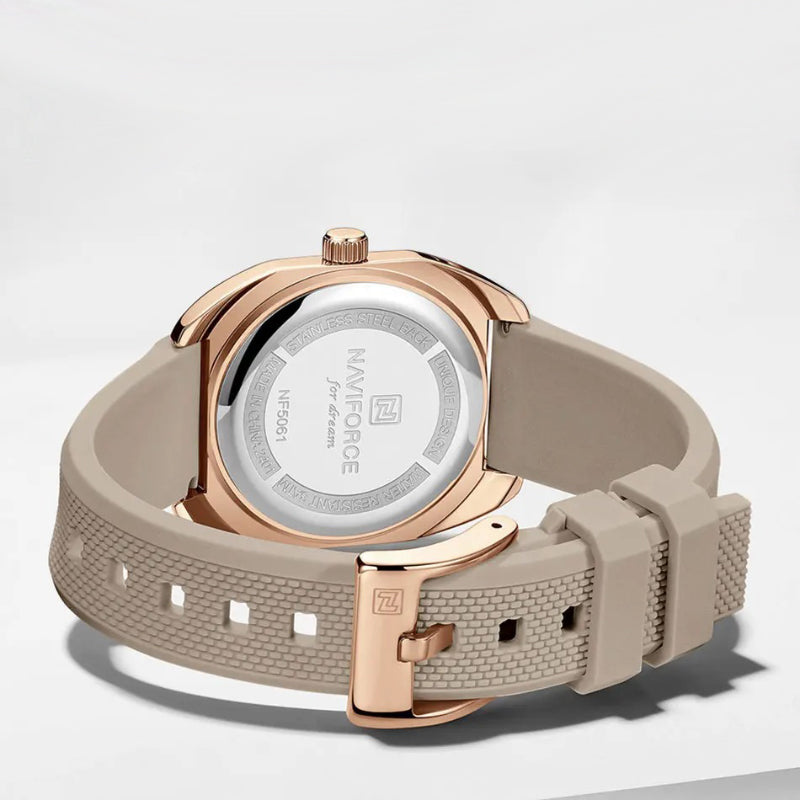 Futuristic Flair Geometric Silicone Quartz Watch for Women