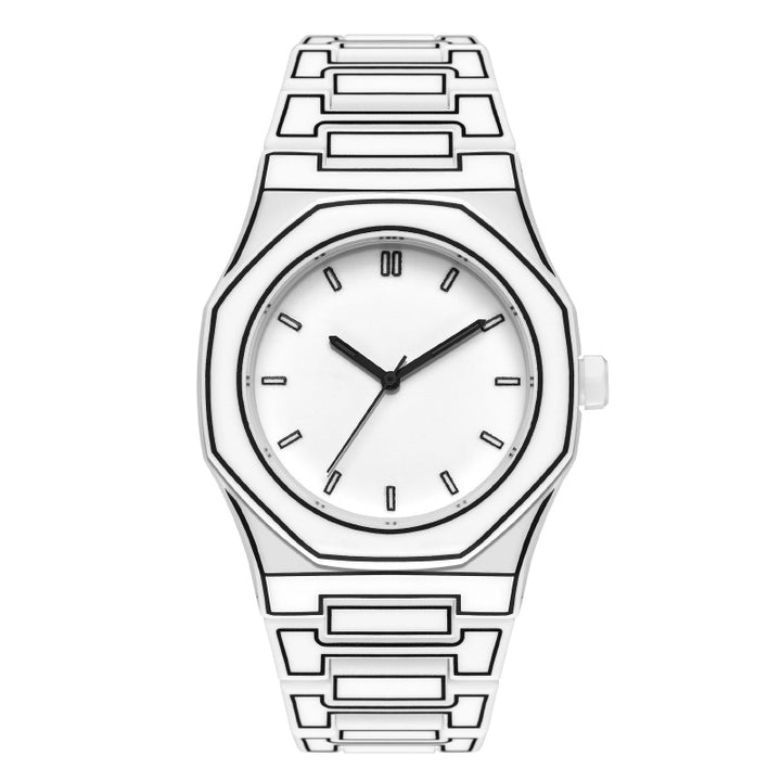 Creative Sketch Watch Sports Fashion Quartz Black and White Series