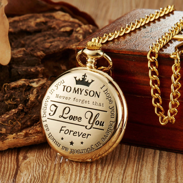 Sentimental Quartz Pocket Watches Keepsake for Son