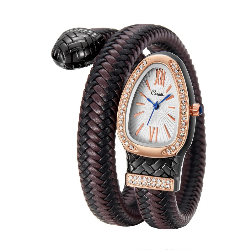 Wrapped In Style Snake-Inspired Women's Quartz Timepiece
