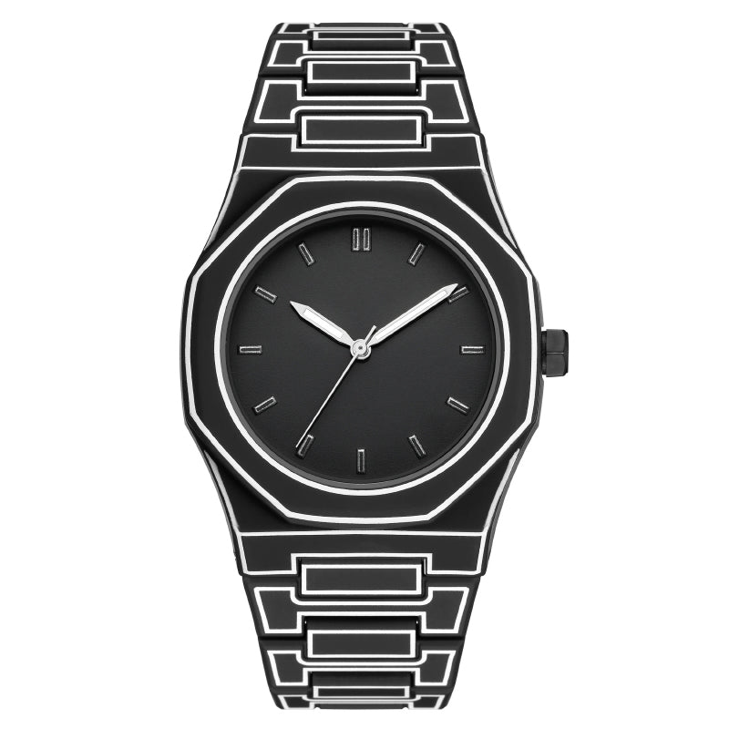 Creative Sketch Watch Sports Fashion Quartz Black and White Series