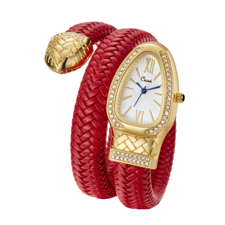 Wrapped In Style Snake-Inspired Women's Quartz Timepiece