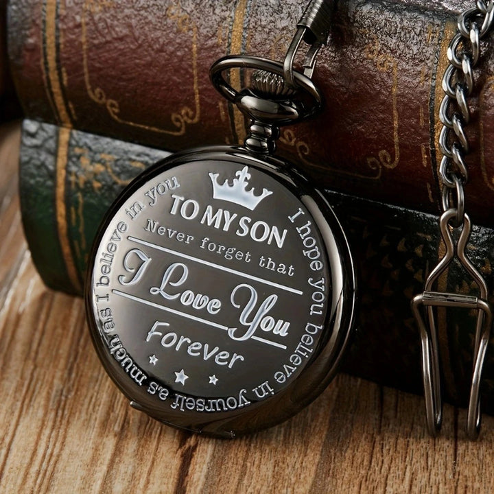 Sentimental Quartz Pocket Watches Keepsake for Son