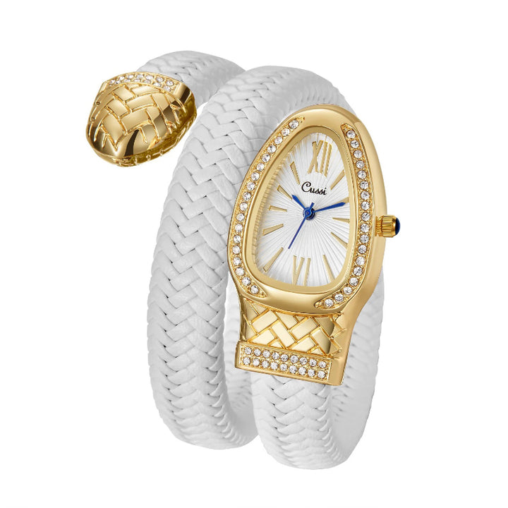 Wrapped In Style Snake-Inspired Women's Quartz Timepiece