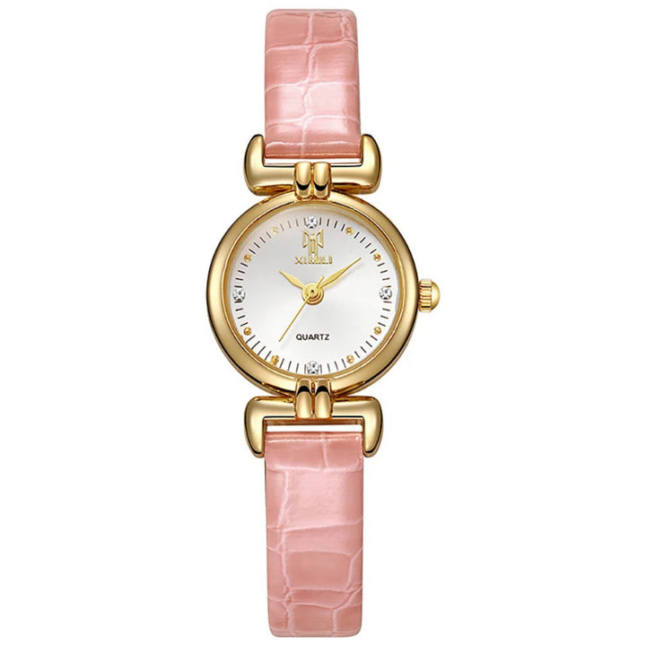 Slender Elegance Women's Genuine Leather Quartz Watch