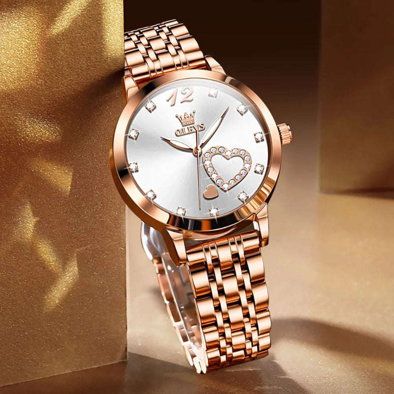 Romantic Love Dial Women's Quartz Wrist Watches
