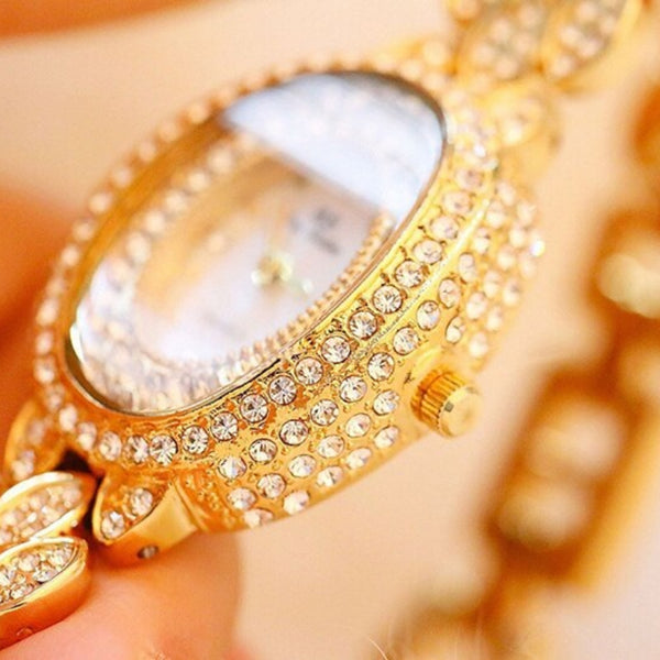 Regal Rhinestone Studded Quartz Watches for Women Inspire Watch