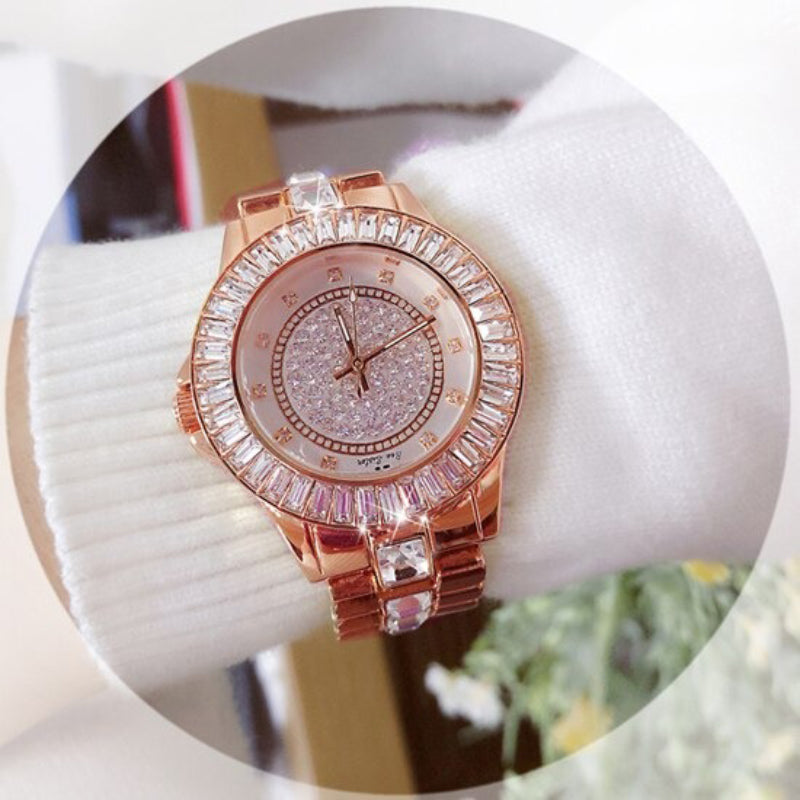 Luxurious Rhinestone Bling Ceramic Band Quartz Watches