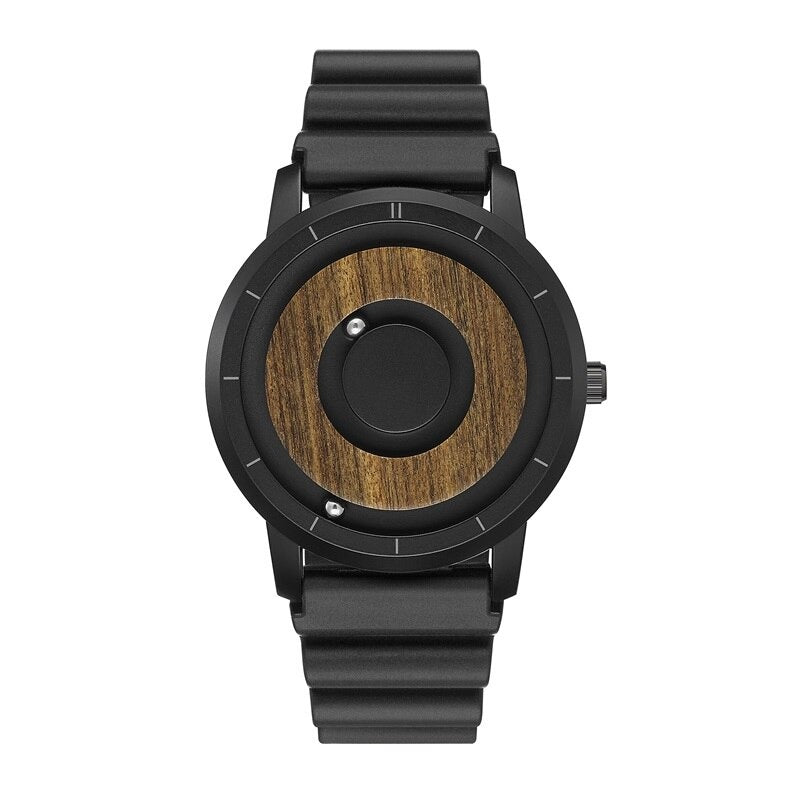 Creative Magnetic Wooden Dial Sports Quartz Watches