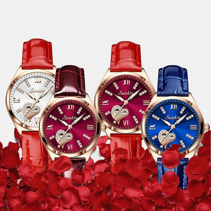 Women's Elegant Rhinestone Inlaid Watch Collection