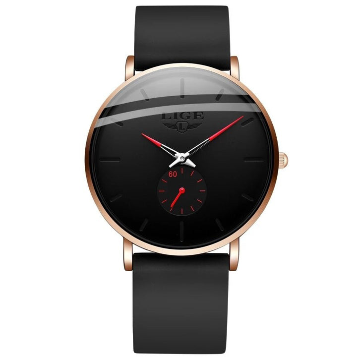Ultra-thin Trend in Minimalist Dial and Silicone Strap Quartz Watches