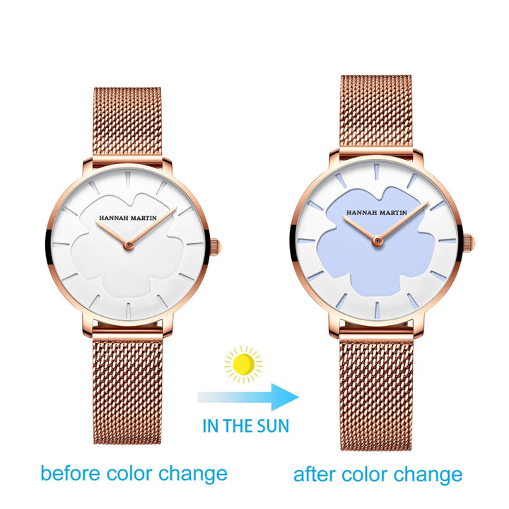 Creative Fashion Trend Color Changing Flower Dial Quartz Watches