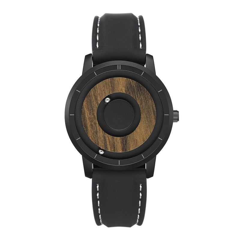 Creative Magnetic Wooden Dial Sports Quartz Watches