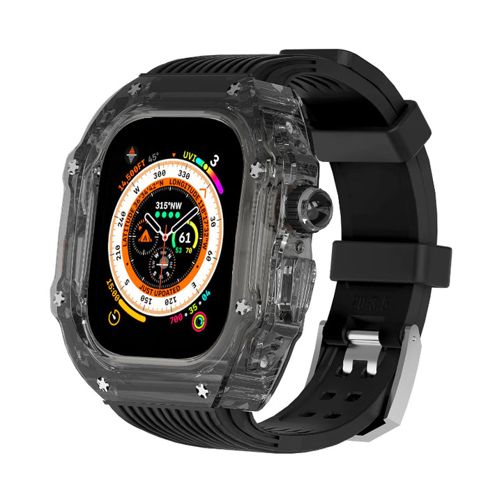 Transparent Case and Durable Replacement Straps for Apple Watches