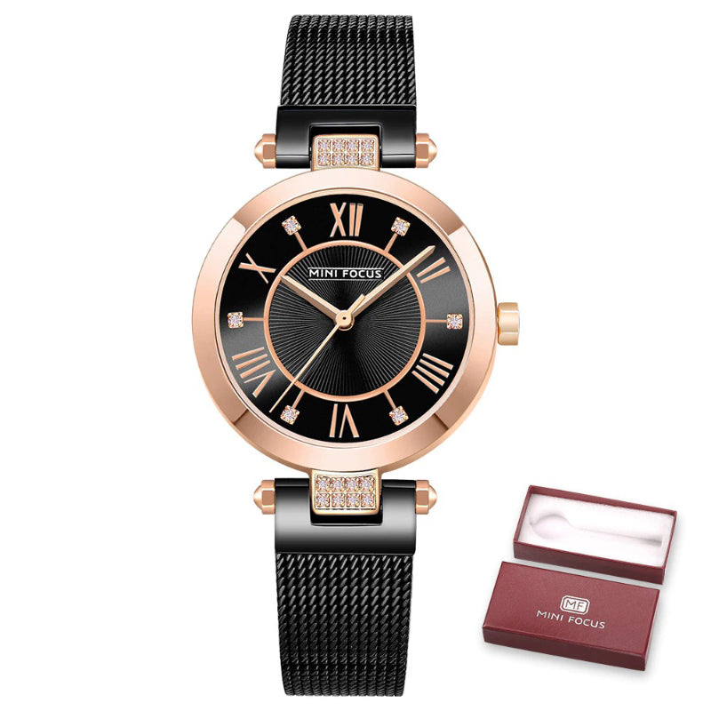 Women's Simple Roman Numeral Scale Dial Quartz Watches