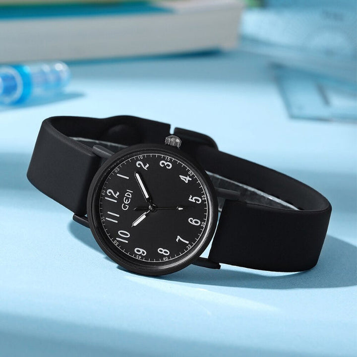 Casual Pastel-Colored Quartz Watches with Silicone Strap