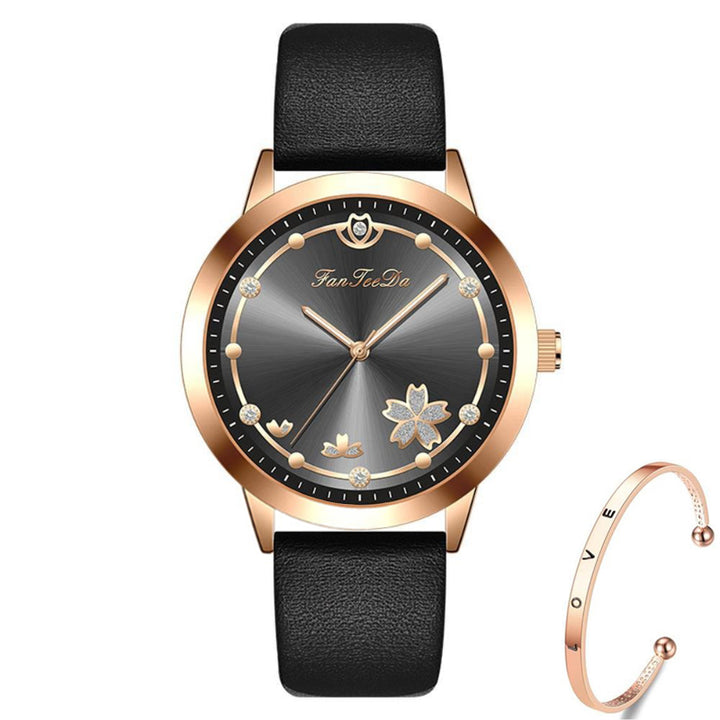 Minimalist Women's Flower Dial Quartz Watches