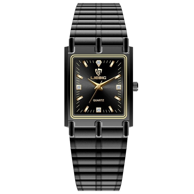 Retro Elegant Small Square Case Couple's Quartz Watches
