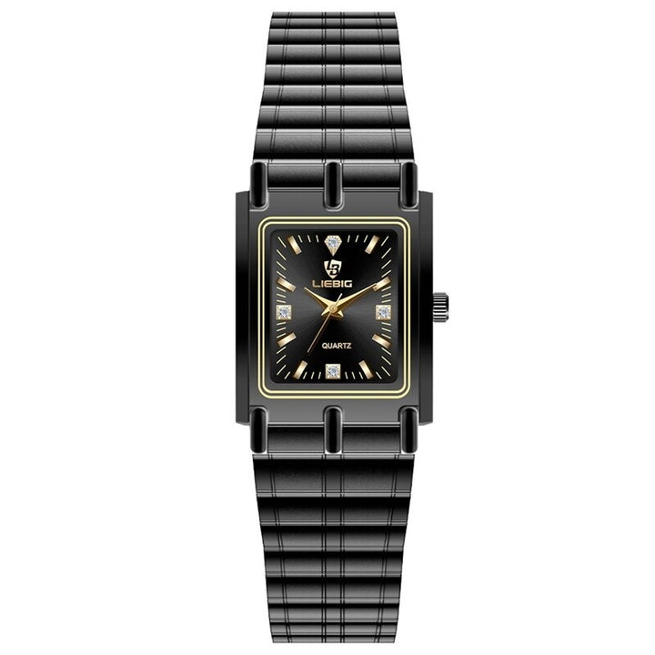 Retro Elegant Small Square Case Couple's Quartz Watches