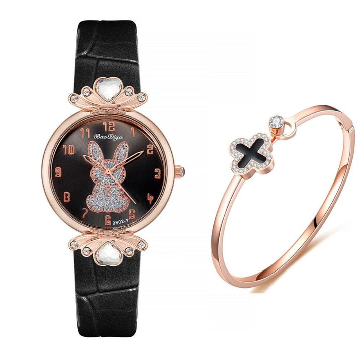 Cute and Glittery Bunny Dial Women's Quartz Watches