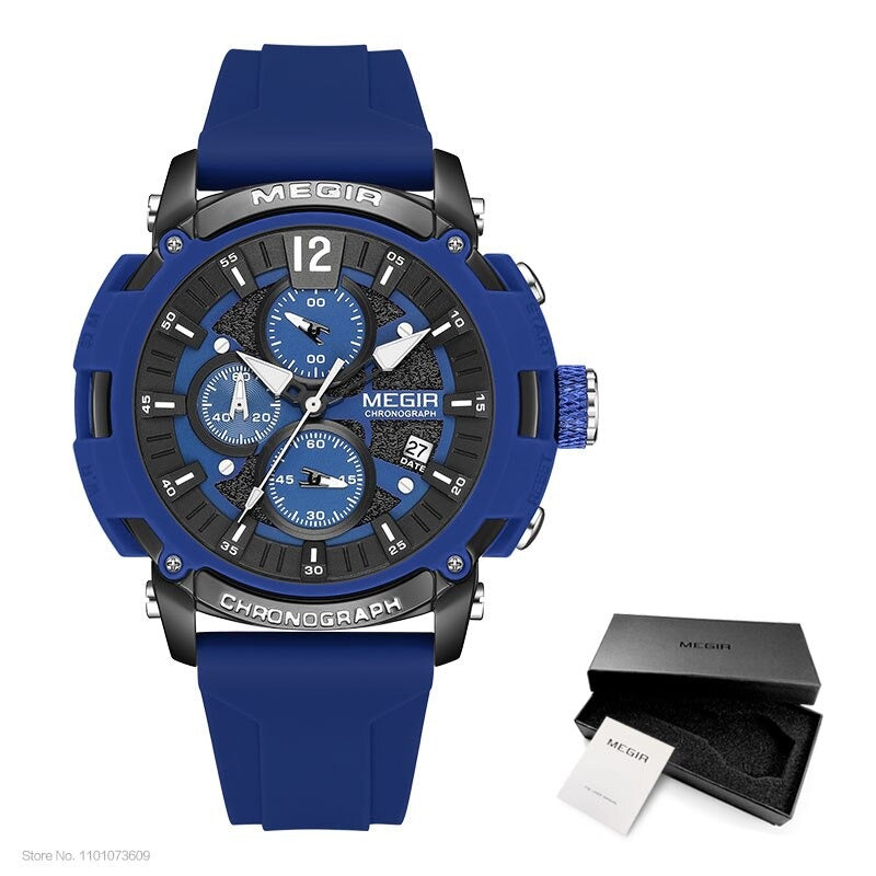 Vibrant Color Military Chronograph Watches for Men