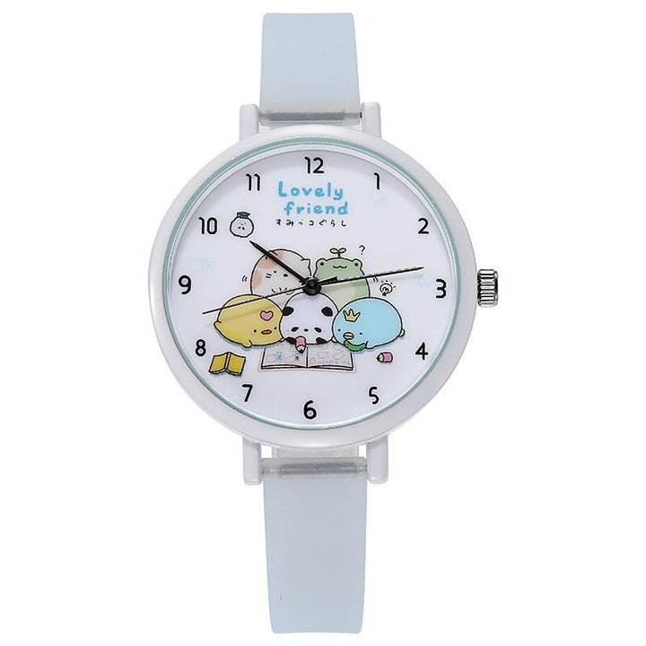 Cute Cartoon Friends Dial with Luminous Silicone Strap Quartz Watches