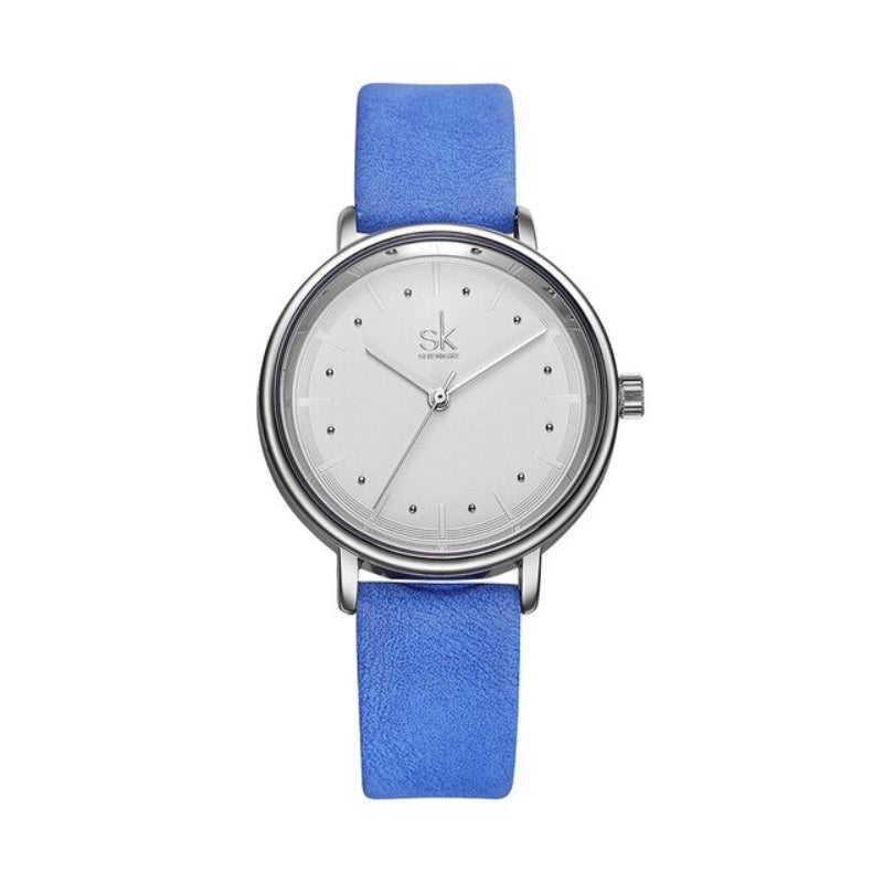 Minimalist Numberless Dial with Retro Vegan Leather Strap Quartz Watches