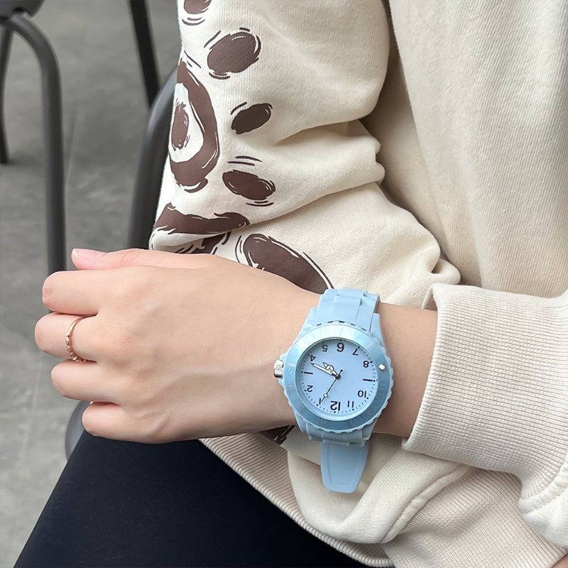 Simple and Casual Mixed Dial Display Watch for Women