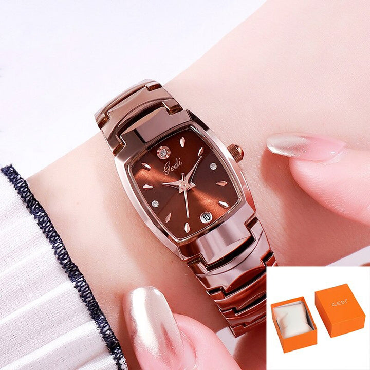 Refined Leisure Fashion Dial with Stainless Steel Strap Quartz Watches
