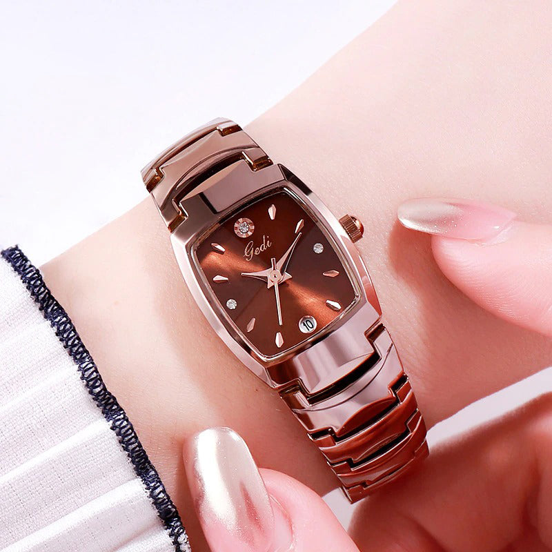 Refined Leisure Fashion Dial with Stainless Steel Strap Quartz Watches