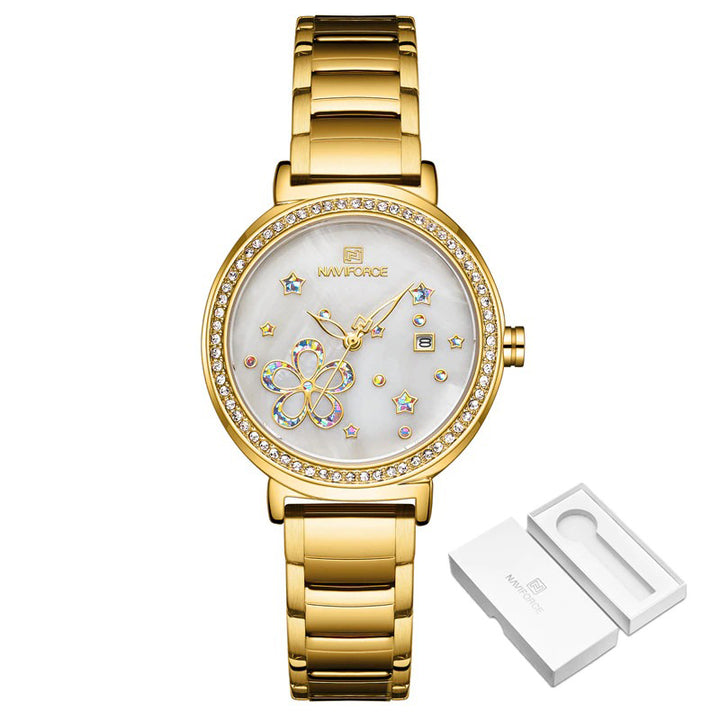 Pearlescent Dial with Stars and Petals Quartz Watches
