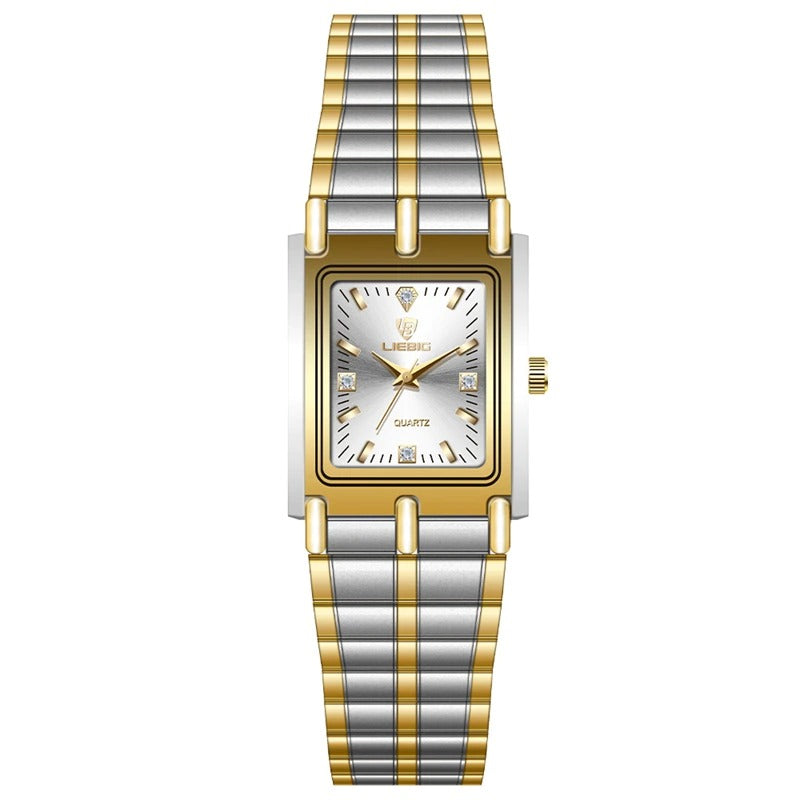 Retro Elegant Small Square Case Couple's Quartz Watches
