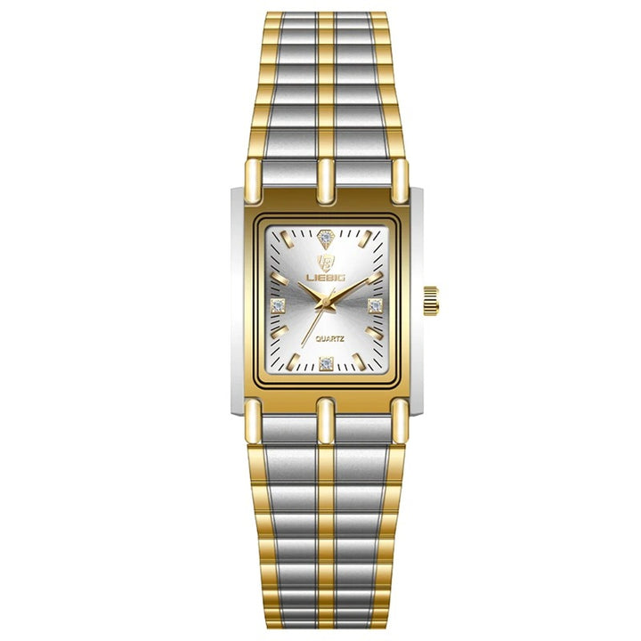 Retro Elegant Small Square Case Couple's Quartz Watches