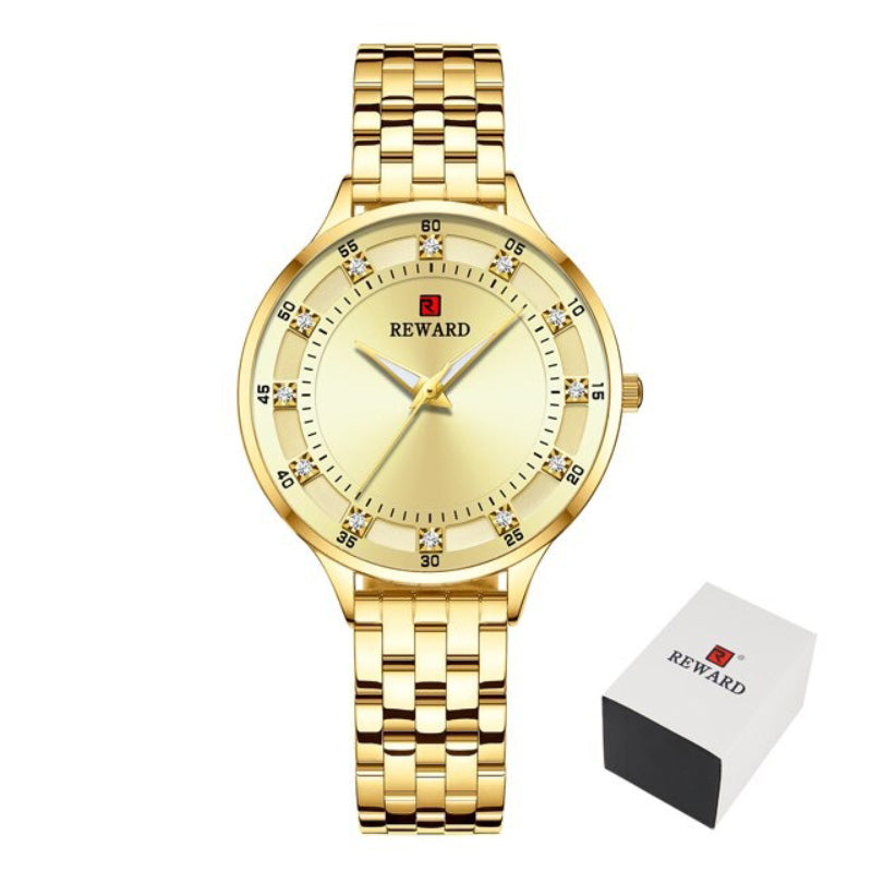 Chic and Sophisticated Rhinestone Dial Quartz Watches